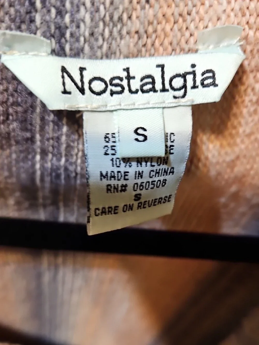 Nostalgia Peach, Gray & Blue Striped Fringe Shawl Cardigan